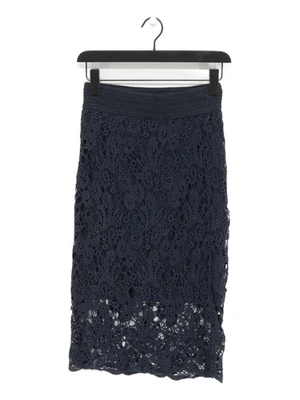 Abercrombie & Fitch Women's Midi Skirt S Blue Cotton with Elastane Midi A-Line - Image 1 of 4