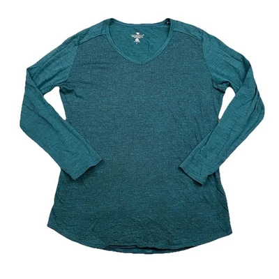 Segments Merino Wool T-Shirt Womens L Blue Base Layer Classic Outdoor Hiking - Image 1 of 4