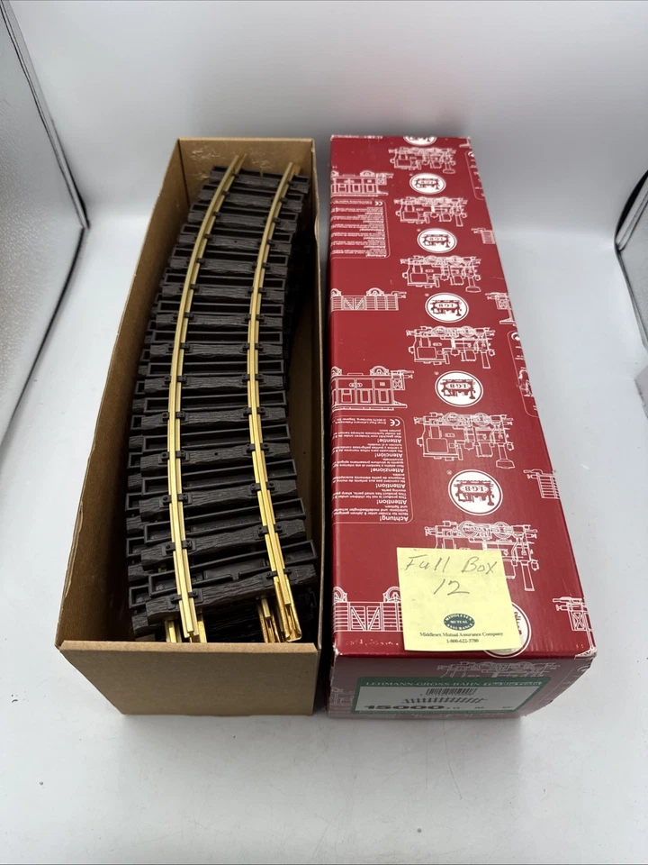 LGB 12 X 15000 G Scale Wide Radius Curved Tracks Sections Full L/N In Box - Image 1 of 4