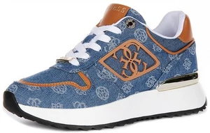 Guess Flpr2dfal12 Ridgee 4G Logo Mujer Entrenador Beige Marrón Reino Unido 3-8 - Imagen 1 de 6