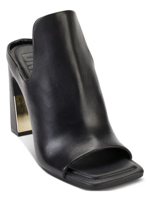 DKNY Womens Black Heel Ritzy Slip On Leather Heeled Mules Shoes 5.5 M - Image 1 of 4