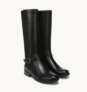 LifeStride Women's Xanita Faux Leather Riding Boots Black Size 9 - Picture 1 of 7