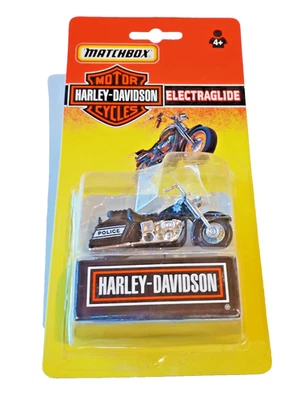 ✅  Matchbox HARLEY DAVIDSON ELECTRAGLIDE Polizei Police von 1992 in OVP * MOC - Bild 1 von 4