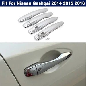 Cubierta de manija de puerta exterior cromada 8 piezas para Nissan Qashqai 2014-2016 - Imagen 1 de 11