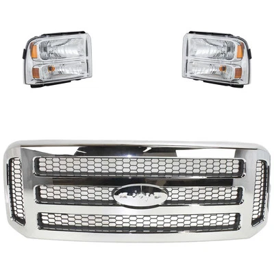 Grille Grill for F250 Truck F350 Ford F-250 Super Duty F-350 Excursion 2005 - Image 1 of 4