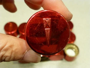 1 Custom Red Lug Nut Cap Cover Honda Toyota Cadillac Truck Ford Chevy LowRider - Picture 1 of 4