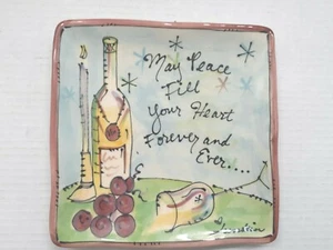 1980er JULIA JUNKIN 8" INSIRATIONAL PLATE "TRUST THE PROCESS" SIGNIERT - Bild 1 von 4