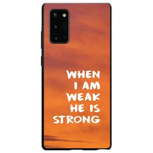 Hard Case Cover for Samsung Galaxy Note When I Am Weak, He Is Strong - Picture 1 of 7