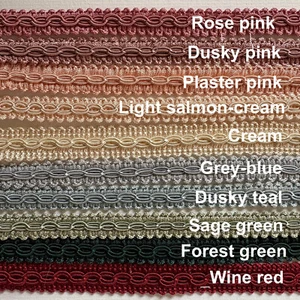 Quality lampshade 'chain-link’ vintage braid gimp trim 10mm pink green cream red - Picture 1 of 2