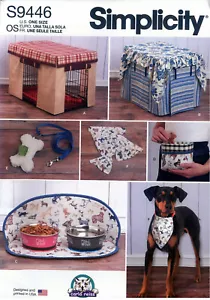 Simplicity 9446 Copri Cuccia per Cani Animali Domestici 3 Misure e Accessori Modello Nuovo - Foto 1 di 2