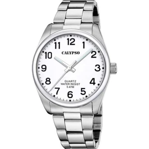 Calypso Basic Reloj Hombre K5862/1 Esfera Blanca Pulsera Acero - Imagen 1 de 3