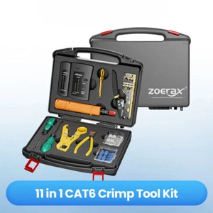 Network Tool Kit,RJ45 Crimp Tool Kit Pass Through Crimper RJ45 Crimping Tool New - Picture 1 of 16