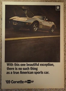Pubblicità Stampa Chevrolet Corvette 1969 - Foto 1 di 1