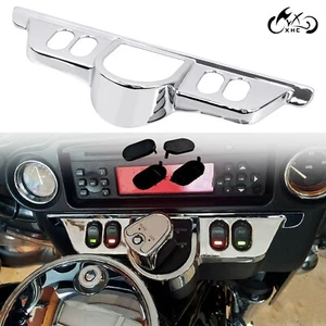 Chrome Switch Dash Panel Accent Cover For Harley Touring Trike Tri Glide FLHT US - Picture 1 of 12