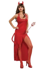 JEWELED TEMPTRESS DEVIL WOMENS ADULT LUCIFER FANCY DRESS UP HALLOWEEN COSTUME - Bild 1 von 2