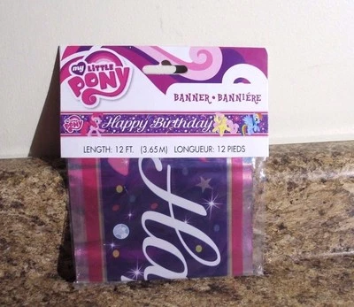 My Little Pony Happy Birthday Banner 12 Feet Party Supplies NEW - Image 1 of 3