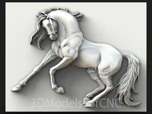 3D Model STL File for CNC Router Laser & 3D Printer Horse 9