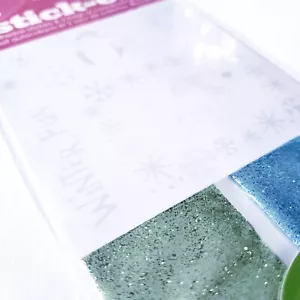 2010 Studio G Holiday Glitter Stick-EZ Winter Fun Snow Rub-On AC0229 Christmas - Picture 1 of 10
