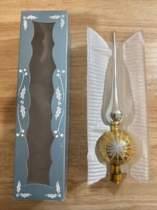 Vintage Traditional Glass Christmas Ornament Tree Top Limb End Made In Colombia - Picture 1 of 9