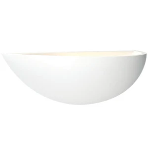 Dimmable LED Wall Light Primed White (ready to paint) Up Lighting Bowl Fitting - Picture 1 of 2