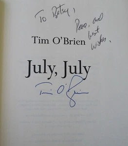 JULY, JULY, TIM O'BRIEN, INSCRIBED - Picture 1 of 4
