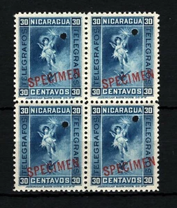 NICARAGUA TELEGRAPHS ABNCo *SPECIMEN* 30 Centavos {4} Block UM MNH 1900 SS2738 - Bild 1 von 6