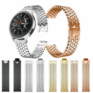 22mm Stainless Steel Links Watch Band Strap For Samsung & Huawei Smart Watch - Picture 1 of 21