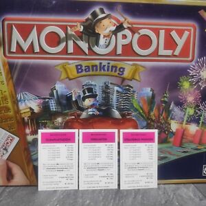 Monopoly Banking Ersatz Besitzrechtkarten Pink 3x Ersatzteile Parker 2005 Hasbro