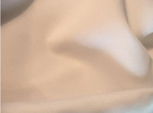 WHITE FAILLE GROSGRAIN LINES VISCOSE MICROFIBER FABRIC 2yds X 44 inches wide - Picture 1 of 1