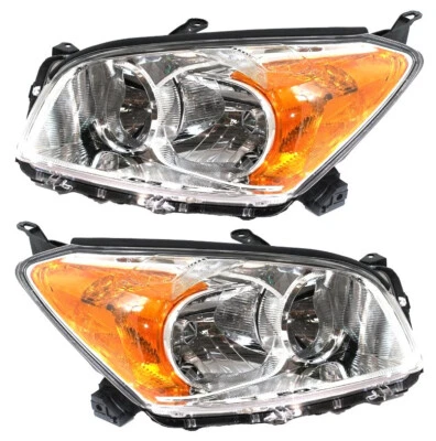 Novo par de faróis e lâmpadas esquerda direita para RAV4 2009 2010 2011 2012 construído no Japão - Imagem 1 de 2