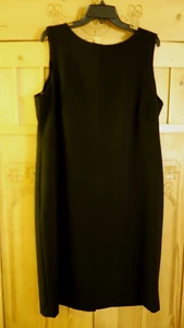 George Black Midi Dress 18 Sleeveless Sheath Polyester Blend Guatemala - Picture 1 of 10