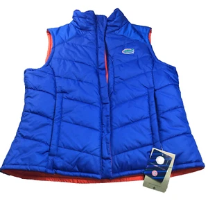 University of Florida Gators Womens Puffer Vest Sz L Columbia Reversible NWT - Picture 1 of 18