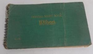 Wilson official score book 1921 baseball score booklet games 1940's - Imagen 1 de 13