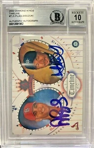 Ichrio Pujols Signed 2002 Donruss Diamond Kings Timeline TL5 Beckett GEM 10 AUTO - Picture 1 of 2
