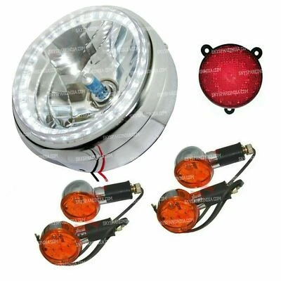Juego de luces LED indicadoras de faros traseros compatibles con Royal Enfield Classic Foto 1 de 4
