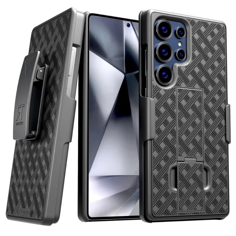 Funda híbrida con clip para cinturón para teléfono Galaxy S25 S24 FE S23 S22 S21 S20 Foto 1 de 4