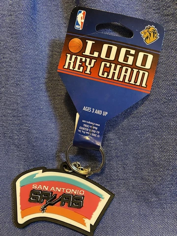 NIP Vintage NBA Basketball San Antonio Spurs LOGO KEY CHAIN David Robinson 1998 Cover