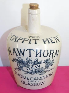 ANTIQUE WHISKEY JUG "THE TAPPIT HEN " HAWTHORN DEW THOM & CAMERON GLASGOW 1880's - Picture 1 of 5