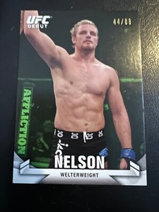 2013 Topps UFC Knockout Gunnar Nelson Rc Debut Green Parallel Serial #'d 44/88