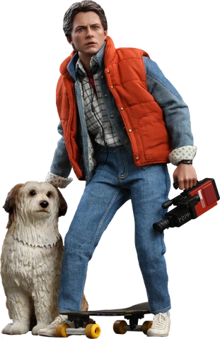 Marty McFly with Einstein MMS Edition 1/6 Scale Hot Toys Exclusive Figure Cover