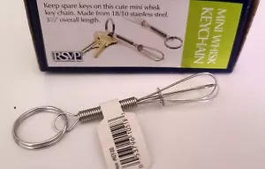 Portachiavi frusta RSVP International Mini 3,5" in acciaio inox - NUOVO con etichette - Foto 1 di 1
