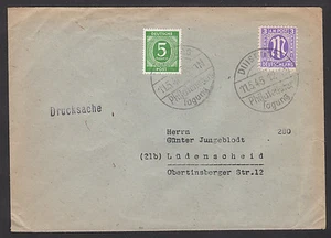 AM-Post 1z mit 915 in seltener Mischfrankatut mit Sonderstempel "Duisburg" - Picture 1 of 1