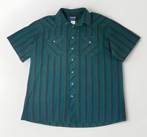 Vintage Pearl Snap Wrangler Western Shirt Cowboy Mens Size 2XLT - Picture 1 of 6