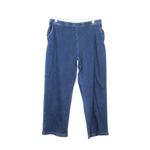 LL Bean Damen Perfect Fit Hose Denim Straight Leg Indigo Größe XL Pet - Bild 1 von 10