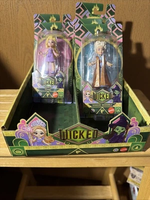 Conjunto de 5 figuras de mini muñeca Wicked paquete de personajes y exhibición Mattel 2024 - NUEVO Foto 1 de 4