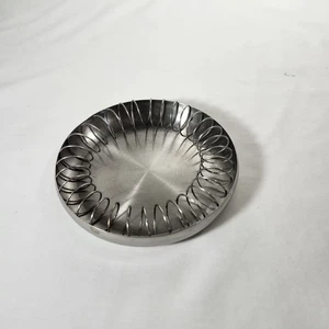 Vintage Ashtray Spiral Stainless Steel Clyde Ware CC MFG Co. Chicago IL 5" - Picture 1 of 5