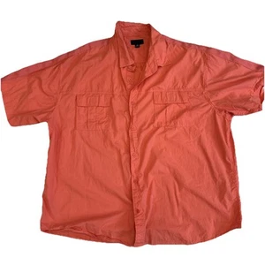 Steve Jeans 4X Koralle Orange Baumwolle Knopfleiste Kurzarm Hemd - Bild 1 von 12