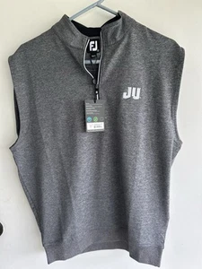 Foot Joy Mens Small JU Jacksonville University Monogrammed 1/4 Zip Golf Vest NWT - Picture 1 of 8