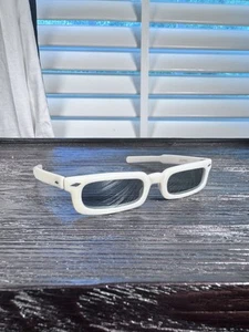 MCM Vintage 50s 60s Mod White Wide Sunglasses Made JAPAN UNISEX Rectangle Thin - Picture 1 of 14