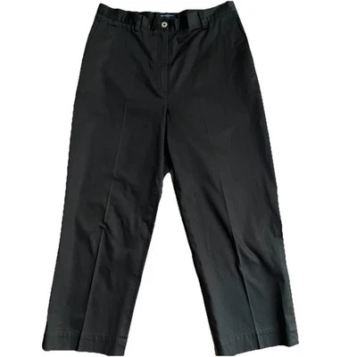 Pantalones capri de golf Burberry para mujer talla 6 negros ligeros preppy oficina lujo Foto 1 de 4